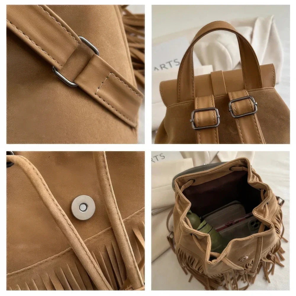 Sac à Dos à Franges Femme