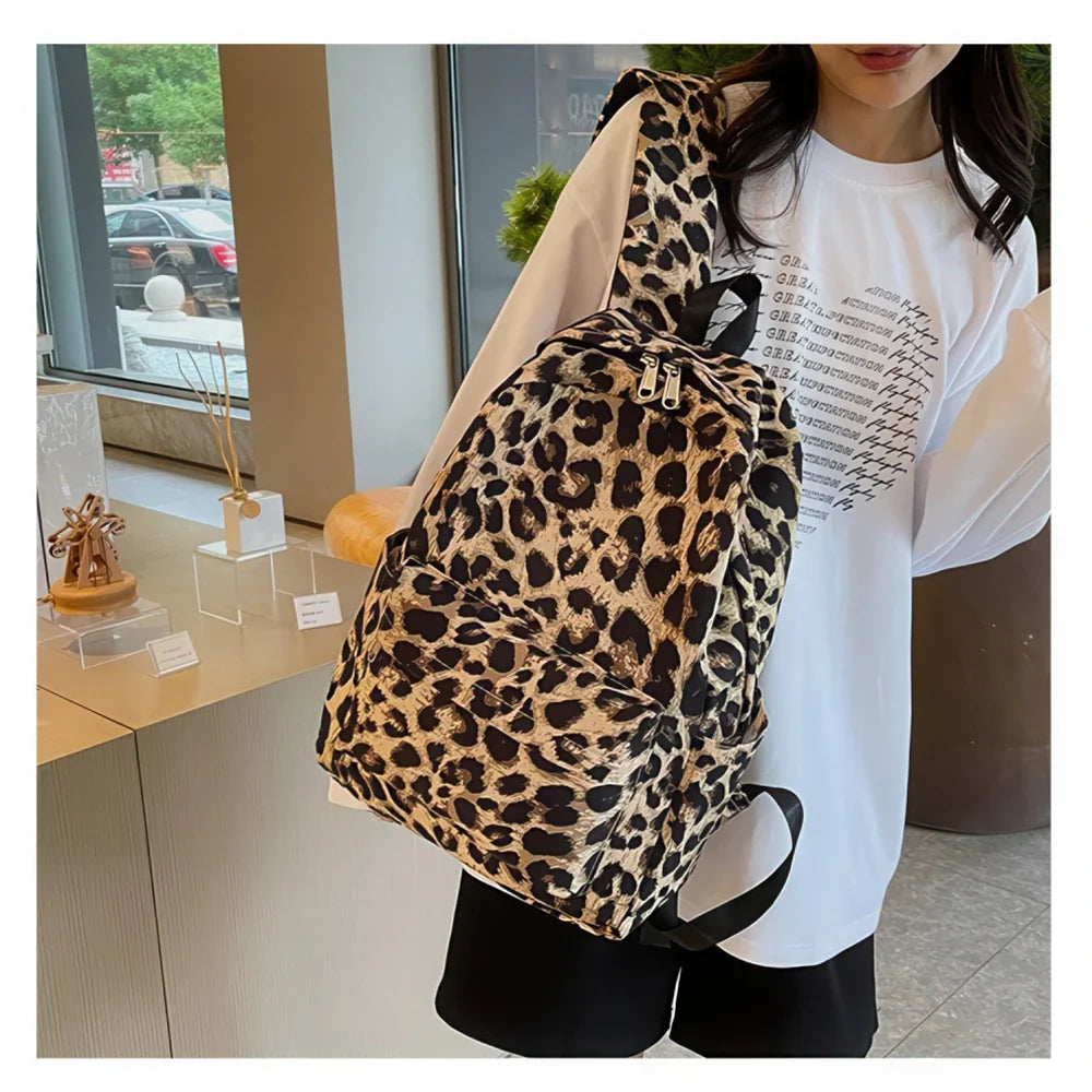 Sac à Dos Léopard Femme